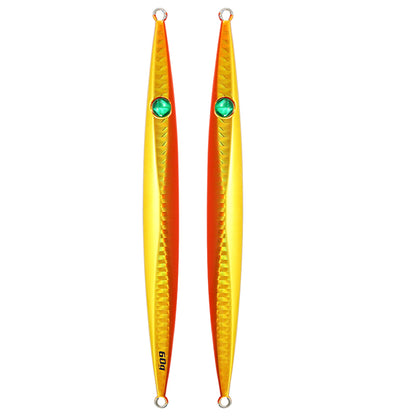 JIGGINGPRO Vertical Jigging Lure Dart and Drift Action Saltwater Metal Jig D-Slide Jack Eye 60g 80g 100g