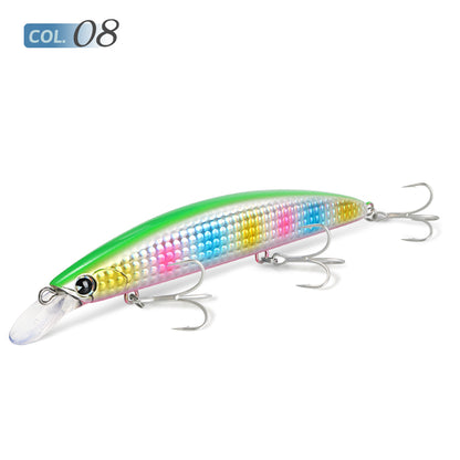 JIGGING PRO 130mm 23g Floating Minnow Lure For Flatfish Long Casting Saltwater Fishing Bait