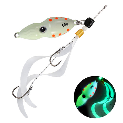 Gourd Slider Jig 45g & 60g with Skirted Hooks | JIGGING PRO