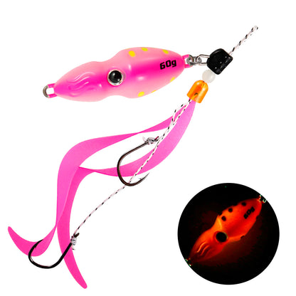 Gourd Slider Jig 45g & 60g with Skirted Hooks | JIGGING PRO