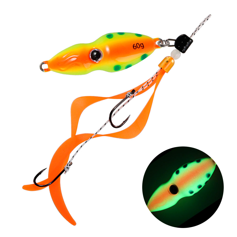 Gourd Slider Jig 45g & 60g with Skirted Hooks | JIGGING PRO