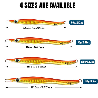 JIGGING PRO G2 Deep Sea Bait Fish Lures Speed Jig Metal Jigs Artificial Baits Jigging Lure 60g 80g 100g 150g Slow Fishing Jigs